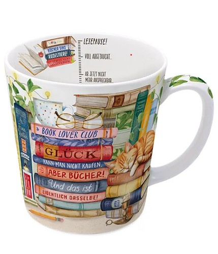 Tasse bücherliebe jumbobecher - tasse,