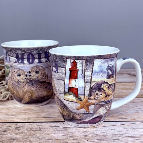Kaffeebecher mit seehunde moin - kaffeebecher,