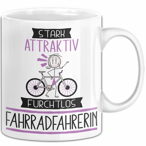 Fahrradfahrerin tasse geschenk - tasse,