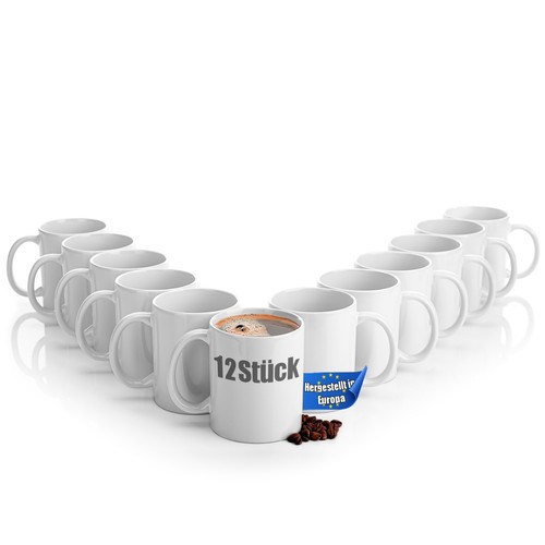 12x kaffeetassen weiß - 12x,