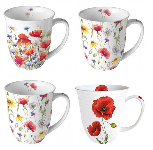 Porzellan-Tasse"Proud-Poppy-Me